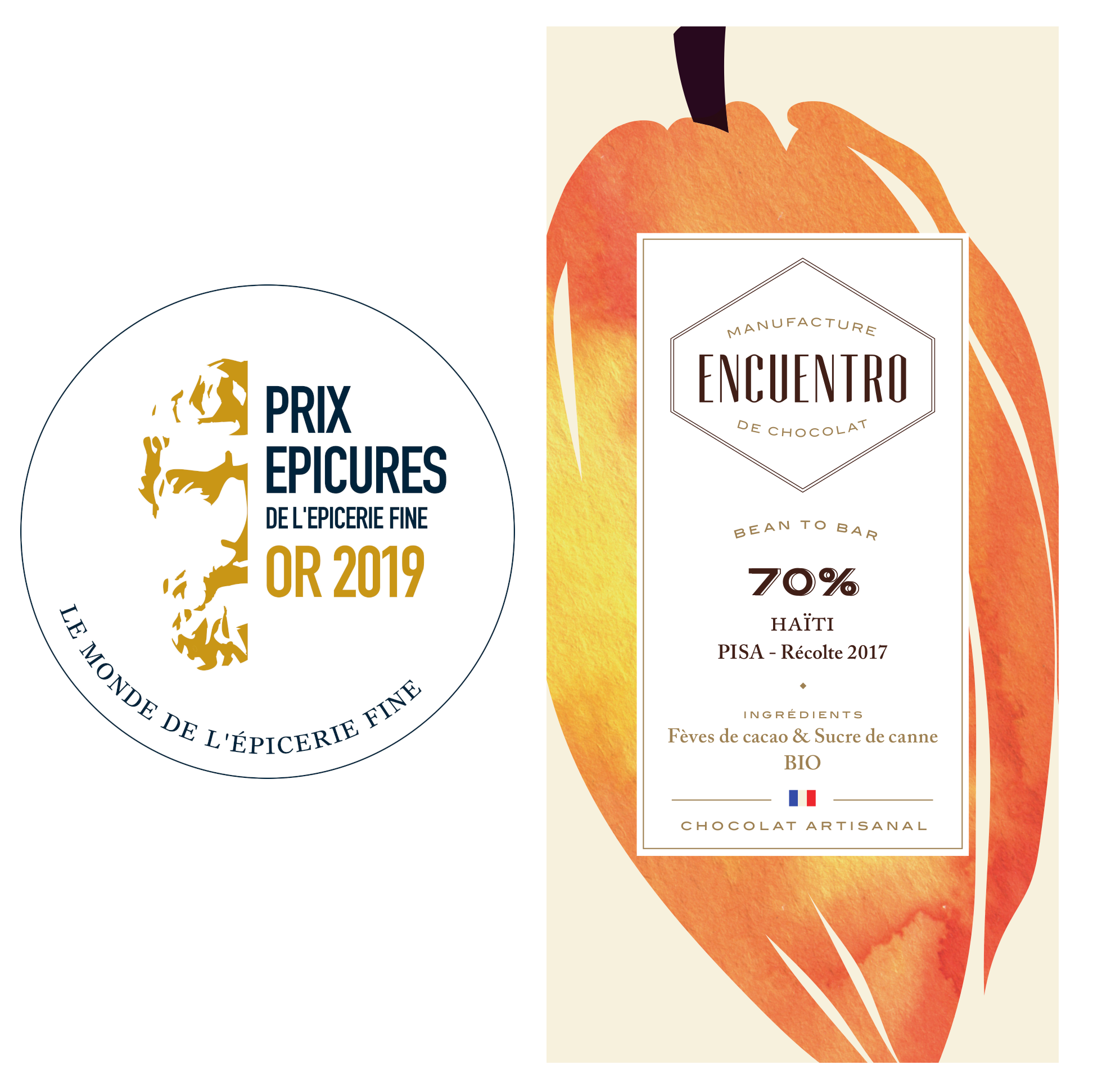 Encuentro reçoit l'Epicure d'Or - Catégorie Chocolat -  aux Epicures de l'Epicerie Fine 2019